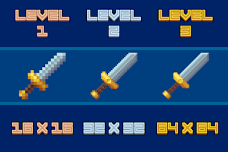 make pixel art in a video game style