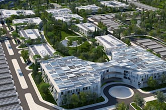 do landscape design, map environment design, architectural design,stadium render