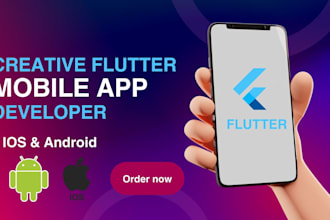 do mobile app development for android and ios apps using flutter