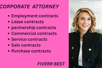 write, review and advise on employment, lease, and commercial property contracts
