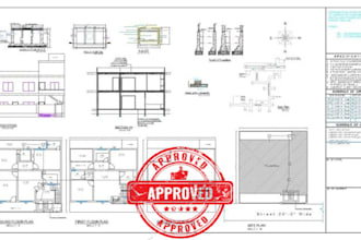 do michigan, florida, north carolina, arizona stamp and architectural plan