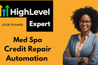 gohighlevel clickfunnel campaigns for med spas, credit repair automation