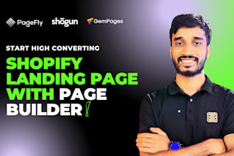 develop product landing page by pagefly gempages or shopify ecommerce website