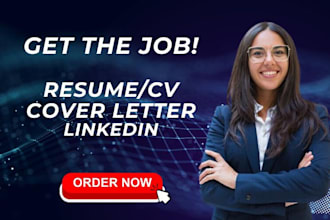 write and upgrade your resume, cover letter, CV and linkedin profile
