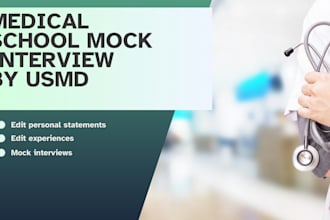 conduct a mock interview for med school or residency