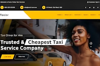 design taxi booking website, limousine, vtc, chauffeur website