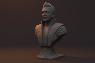 create human 3d bust,zbrush figurines stl file miniature creation,3d printable