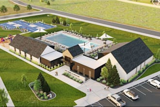 design 3d stadium, luxury resort design, landscape design, revit modeling