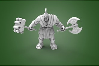 detailed 3d action figures,3d zbrush modelling miniature poses,assets 3d printer