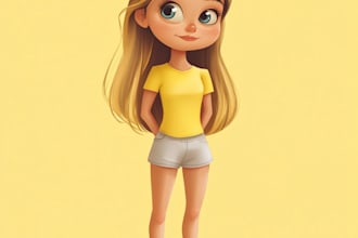 draw yellow cartoon caricature family portrait illustration