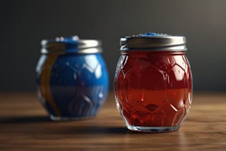create a photorealistic 3d product rendering product design mockup label package