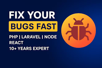 fix bugs or errors in php, python, nodejs, coldfusion, react, vue or mysql