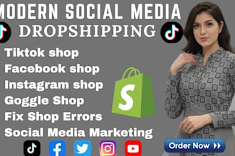 setup usa tiktok shop instagram shop facebook shop or shopify dropshipping store