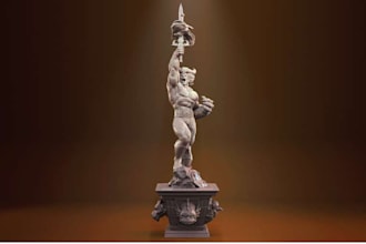 make 3d figures for 3d print,game character design,3d assets creation stl,zbrush
