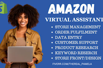 be your amazon fba, etsy  virtual assistant shopify store design walmart ads