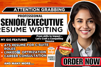 write your senior executive CV, resume, cover letter and linkedin profile