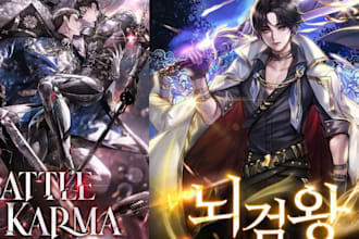 draw fantasy donghua anime webcomic manga comic cover webtoon cover light novel