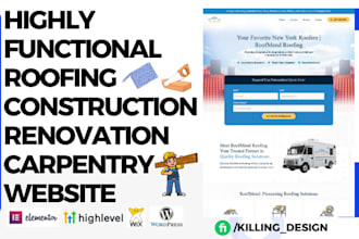 build handyman website construction roofing website carpentry renovation website