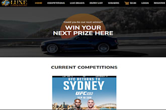 build a secure raffle competition website, giveaway, ticket selling website