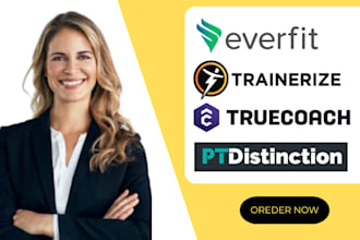 upload on everfit trainerize trruecoach workout plan health and fitness