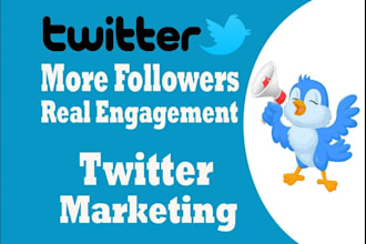 do twitter x marketing and promotion with organic growth, engagement perfectly