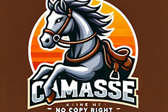 design professional horse rider mascot logo for your company