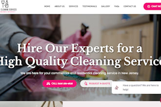 build fumigation website, pest control, handyman, cleaning services website