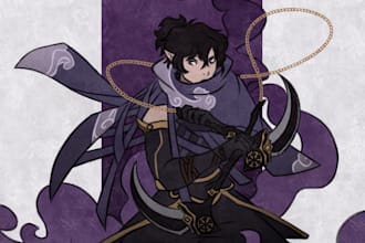 illustrate character concepts and designs