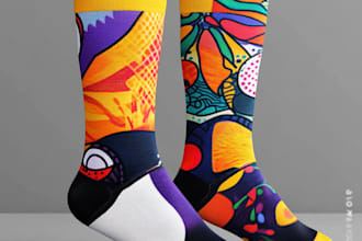 create unique socks design and custom socks design