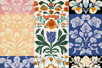 create seamless pattern design for fabric, textile etc