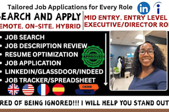 apply for jobs, support your job search, job hunts, and job application process