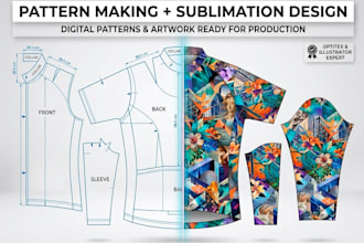 design sewing patterns and sublimation prints for your apparel