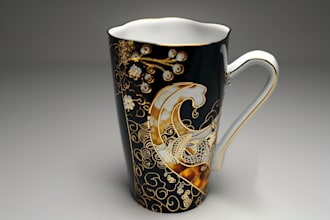 make a coffee mug design custom typography for you