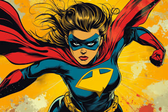 make a superhero comic cartoon character that you want