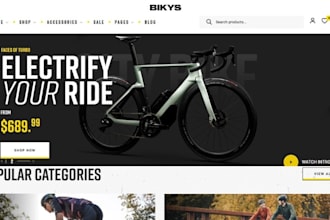 design bicycle shopify bike cycling store bicycle sport equipments website