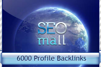 create 6000 Profile Backlinks for you and ping them just