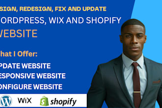 design luxury wordpress website wix booking edit and update shopify website