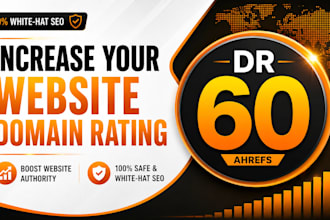 increase your website domain rating DR 60 plus spam free
