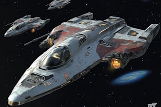 draw sci fi art and spaceship design