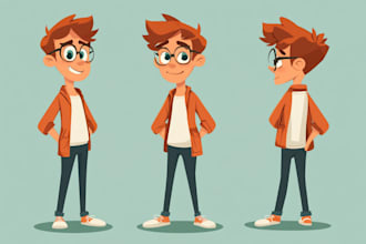 create flat vector illustration or cartoon character