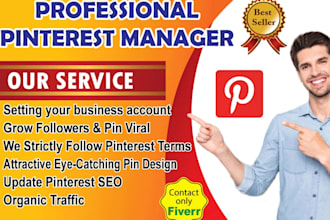 be pinterest marketing manager SEO expert, create pin, board