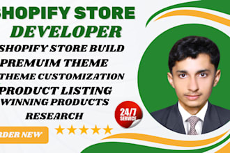 be a shopify store developer and theme customization