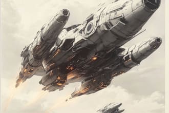 sci fi spaceship and illustration for you