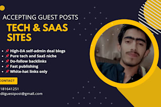 do tech and saas guest posting with high da backlinks