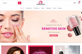 design skincare shopify store cosmetics store skin care website beauty spa store