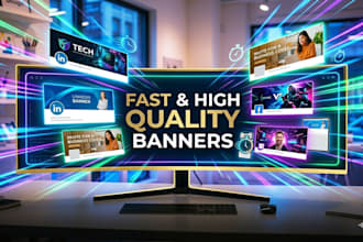 create linkedin banner, shopify, esty ,facebook,youtube and mockup products
