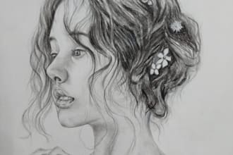 draw realistic still life, pencil art, sketch and portraits