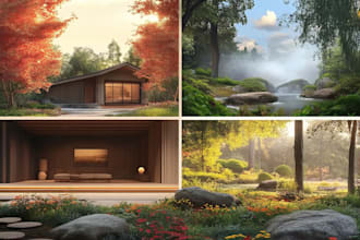 draw a realistic landscape or background illustration for you