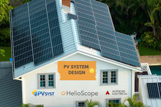 do solar design and pv system plans with pvsyst, helioscope, and autocad