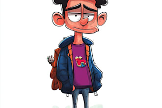 design amazing cartoon logo